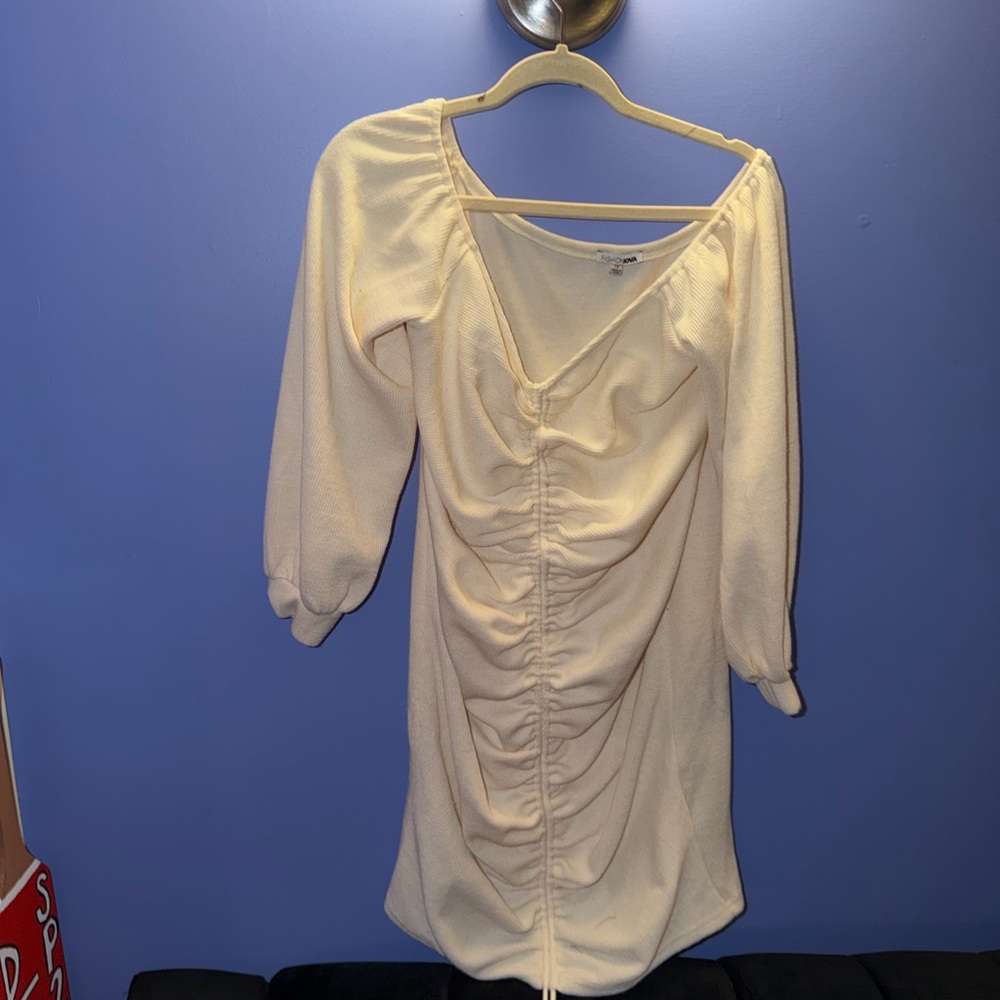 Fashion Nova Cream Knit Top